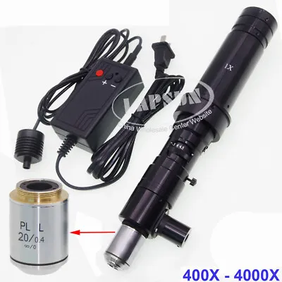 Buy 1000X 2000X 4000X Zoom Industry Microscope Camera Coaxial Light C-mount Lens Set • 225$