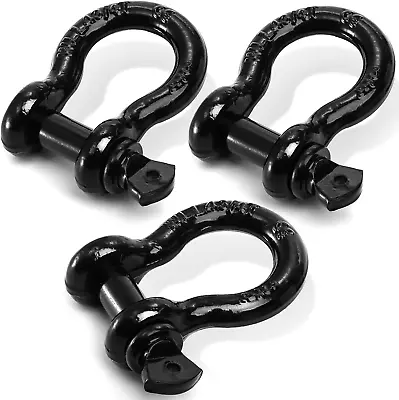 Buy 3 Pack D Ring Shackles 3/4  Shackle Rugged Unbreakable 28.5 Ton (57,000 Lbs) Max • 37.20$