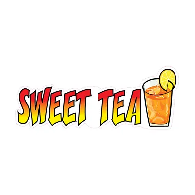 Buy Food Truck Decals Sweet Tea Style D Restaurant & Food Concession Sign Red • 11.99$