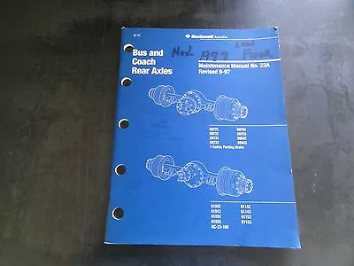 Buy Rockwell Automotive Bus And Coach Brakes Maintenance Manual No. 23A • 15$