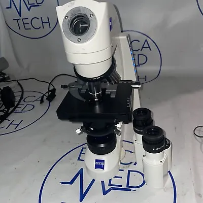 Buy Zeiss Primo Star Lab Microscope W 4 Objectives 4/10/40/100X For Parts! • 599$