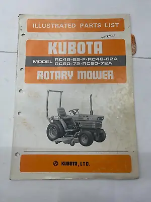 Buy Kubota Illustrated Parts List Models RC48-62-F, RC48-62A Rotary Mowers • 10$