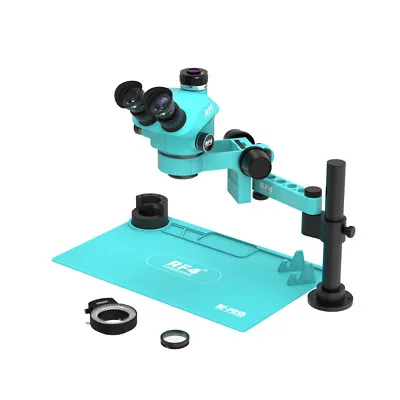 Buy FO19 Continuous Zoom 7X-50X Digital PCB Trinocular Microscope With Silicone Pad • 440$