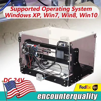Buy Mini CNC 3018-SE V2 Router Machine Engraver With Transparent Enclosure & Spindle • 227.43$