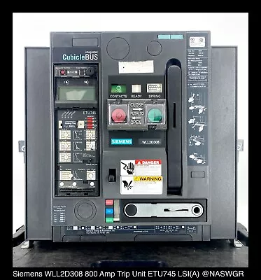 Buy Siemens WL WLL2D308 Circuit Breaker (E/O,D/O) ~ 800 Amp - Tested/1Yr Warranty • 12,000$