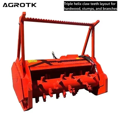Buy Agrotk 81  Forestry Drum Mulcher Cutter Skid Steer Attachment Loader In Orange • 12,205$