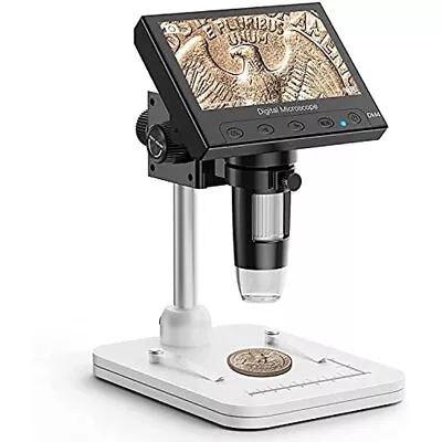 Buy EDM4 4.3  Coin Microscope LCD Digital 1000x Coin Magnifier Adjustable LED Lights • 64.79$