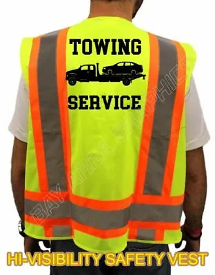 Buy Towing Truck Safety Vest  Yellow *reflective* Custom Name Company M *l* Xl . • 34.99$