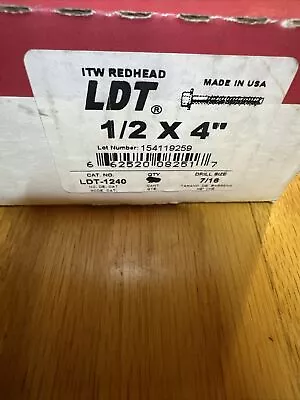Buy Red Head Tapcon+ 1/2  X 4  Large Heavy Duty Hex Head Concrete Anchor Screws(17) • 45$