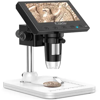 Buy LCD Digital Coin Microscope 1000X, USB Enhanced Zoom Error Coins W/ Lights NEW • 73.99$