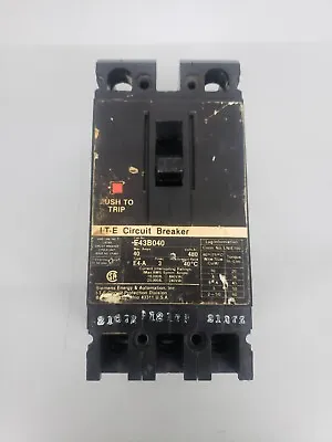 Buy Siemens Ite E43b040 Circuit Breaker 40 Amp 3 Pole 480 Volt Black Label Black# • 105.68$