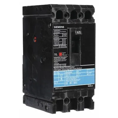 Buy Siemens Ed43b060 Molded Case Circuit Breaker, 60 A, 480V Ac, 3 Pole, Lug In • 1,445.99$