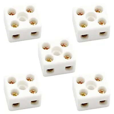 Buy 2 Way Ceramics Terminal Blocks25A 380V High Temp Porcelain Ceramic Connectors... • 14.16$