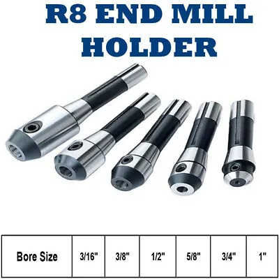 Buy 3/16  To 1  End Mill Adapter Holder For Bridgeport Machines R8 Milling Tool  • 22.99$