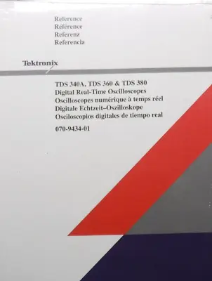 Buy Tektronix TDS 340A TDS 360 TDS 380 Digital Real Time Oscilloscopes • 27.99$