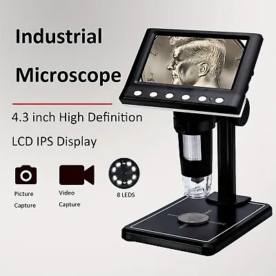 Buy Allandwell 4.3   HD Digital Microscope 1000x - High-Resolution 960P, Dual Power, • 28.59$