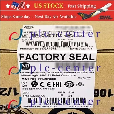 Buy New Factory Seal Allen-Bradley 1766-L32BWAA 1400 32 Point Controller • 450.98$