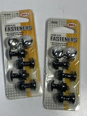 Buy Bell License Plate Fasteners ~Decorative Bolts And Rust Proof Nylon Nuts ~2 Sets • 9.99$
