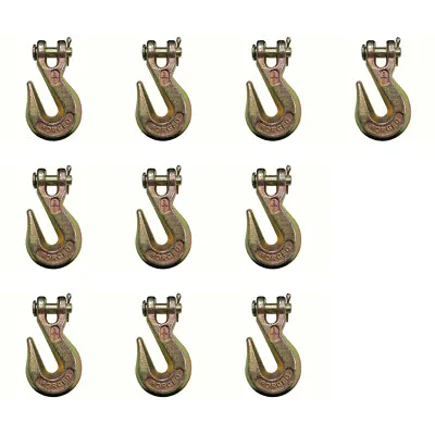 Buy Set Of 10 Clevis Grab Hooks For Tow Chains Flatbeds Trucks Trailers Hauling • 42.99$