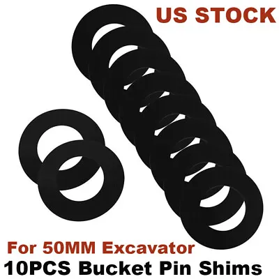Buy 10PCS Bucket Pin Shims For 50MM Excavator - Skid Steer Cat Bobcat Deere Komatsu • 23.99$