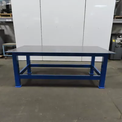 Buy 3/8 Thick Top Steel Fabrication Welding Layout Table Work Bench 96 X48 X36-1/2  • 1,949.99$