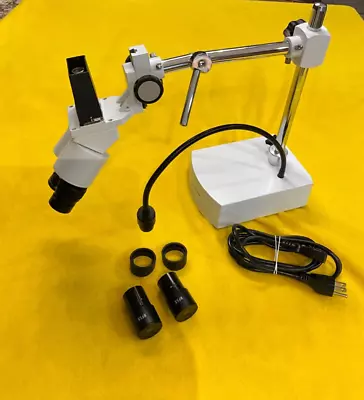 Buy AmScope SE-400  10X-20X LED Binocular Stereo Microscope Boom Arm + LED Gooseneck • 129$