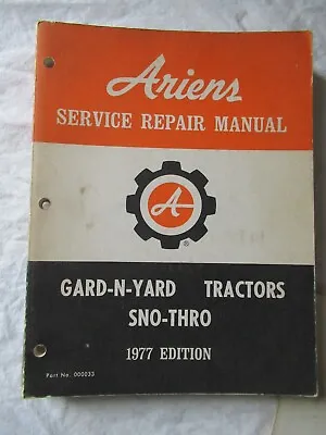 Buy Ariens Lawn Gard-N-Yard Garden Tractor Tiller Sno-Thro Service Repair Manual • 249.99$
