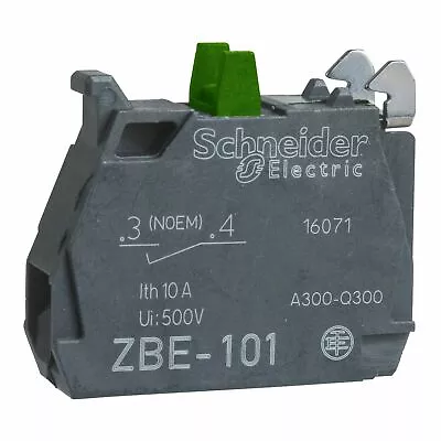 Buy ZBE101 ZBE-101  Single Contact Block For Head Ø22 1NO SCHNEIDER ELECTRIC • 9.99$