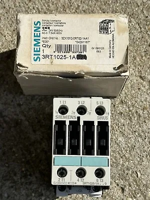Buy Siemens 3RT1025-1A 40A Contactor 120V Coil 3 Pole 40 Amp New Box • 49$