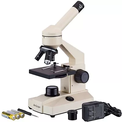 Buy AmScope 40x-640x Student Biological Portable Compound LED Microscope • 47.99$