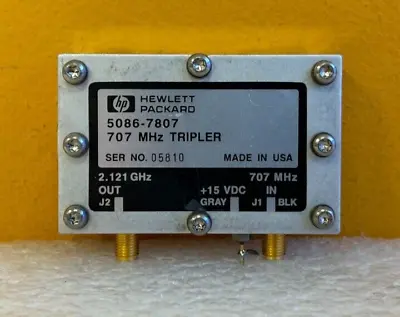 Buy HP 5086-7807 +15 VDC, SMA (F-F), 707 MHz Tripler. For 8591E/C Analyzers. Tested! • 99$