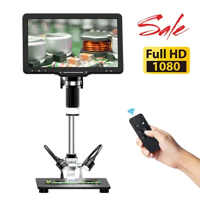 Buy 10.1  Screen Max Digital Microscope 1200x HDMI Soldering Microscope 8 LED Lights • 183.88$