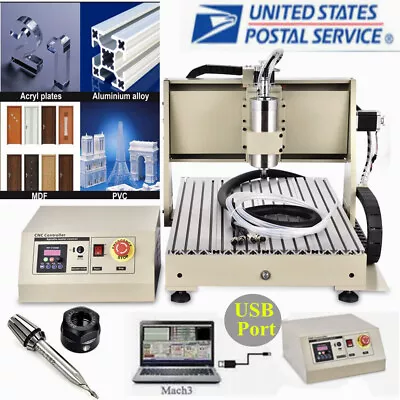 Buy 1500W 3 AXIS 6040 CNC Router Engraver USB Milling Engraving Machine Water-cooled • 1,006.05$