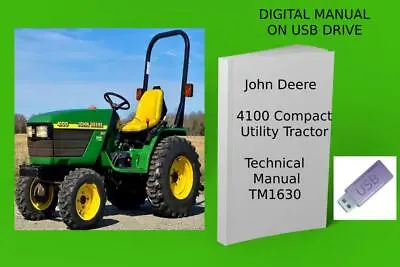 Buy John Deere 4100 Compact Utility Tractor Service Technical Manual See Desc. • 24.99$