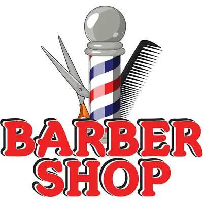 Buy SignMission 36 In. Barber Shop Concession Decal Sign With Cart Trailer Stand ... • 48.33$