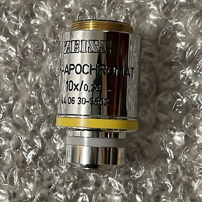 Buy Zeiss Plan-apochromat 10x 0.20 Plan Apo Microscope Objective 44 06 30 -9802 • 700$