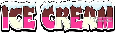 Buy (Choose Your Size + Color) Ice Cream Letters DECAL Food Truck Concession Sticker • 12.99$