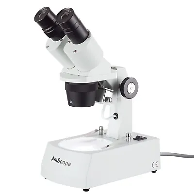 Buy AmScope 20X-40X-80X Binocular Stereo Microscope With 2 Halogen Lights • 184.99$