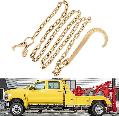 Buy 5/16In X 10 FT Grade 70 Tow Chain 15 J Hook And T Hook Mini J Hook Recovery Wrec • 87.99$
