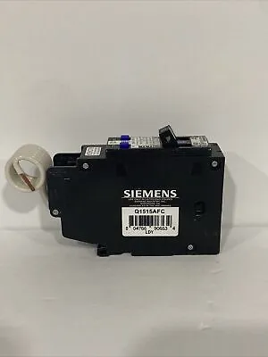 Buy Siemens Circuit Breaker Q1515AFC 15/15 Amp Two 1 Pole AFCI **See Description** • 35$
