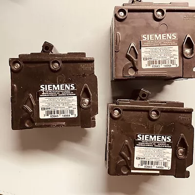Buy 3 Pack, Siemens Q250 50-Amp 2 Pole 240-Volt Circuit Breaker • 45.50$
