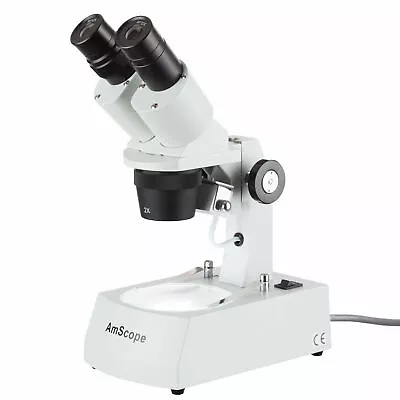 Buy AmScope 20X-40X Binocular Stereo Microscope With 2 Halogen Lights • 118.39$