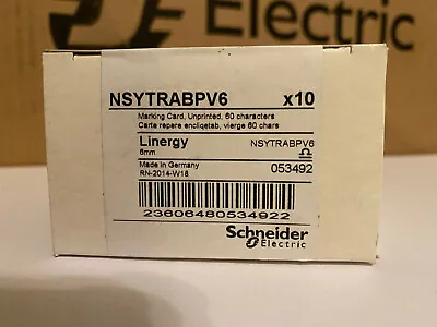 Buy *NEW Schneider Electric NSYTRABPV6 Blank Marking Card [Box Of 10] - NSYTRABPV • 42$