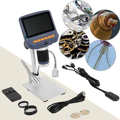 Buy 1080P Digital Microscope Video Magnification Coin Camera USB 8-LED LCD Monitor  • 67.46$