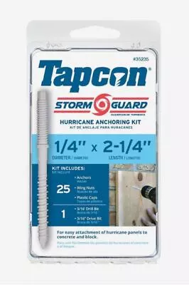 Buy Tapcon 1/4 In. X 2-1/4 In. Hex Nut Concrete Anchor Storm Guard Hurricane • 32.74$