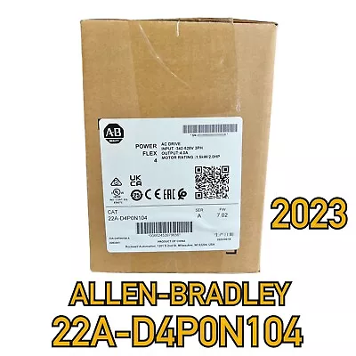 Buy Allen-Bradley 22A-D4P0N104 PowerFlex 4 1.5kW 2.0HP AC Drive 2023 *FACTORY SEALED • 416$