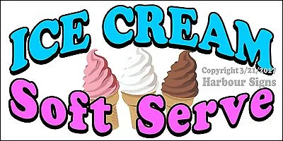 Buy (Choose Your Size) Ice Cream Soft Serve DECAL Food Truck Concession Restaurant • 14.99$