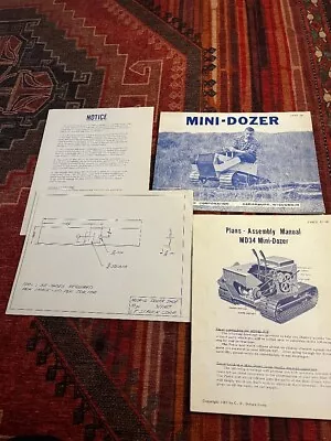 Buy 1967 Mini - Dozer Manual And Catalog From The C.F Struck Company • 100$