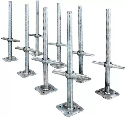 Buy Leveling Jack 24 In. Scaffolding Parts Adjustable Galvanized Steel (8-Pack) • 248.59$