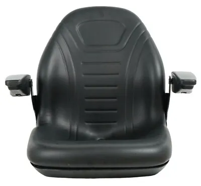Buy Universal Tractor Seat And Compact High Back Mower Seat With Armrest. Black. • 169$